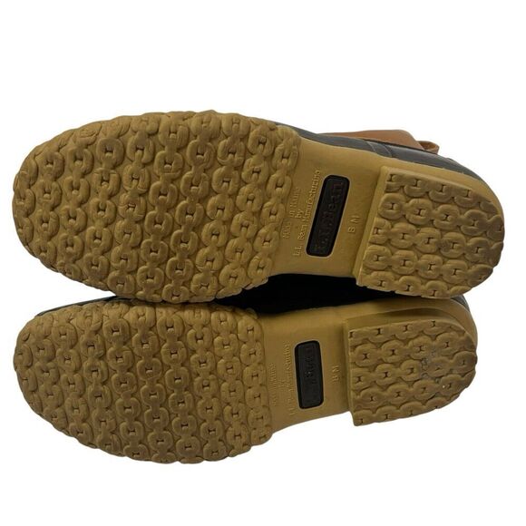 LL Bean Duck Brown Duck Rain Boots Size 6 Waterproof Leather Made in USA - Picture 13 of 15